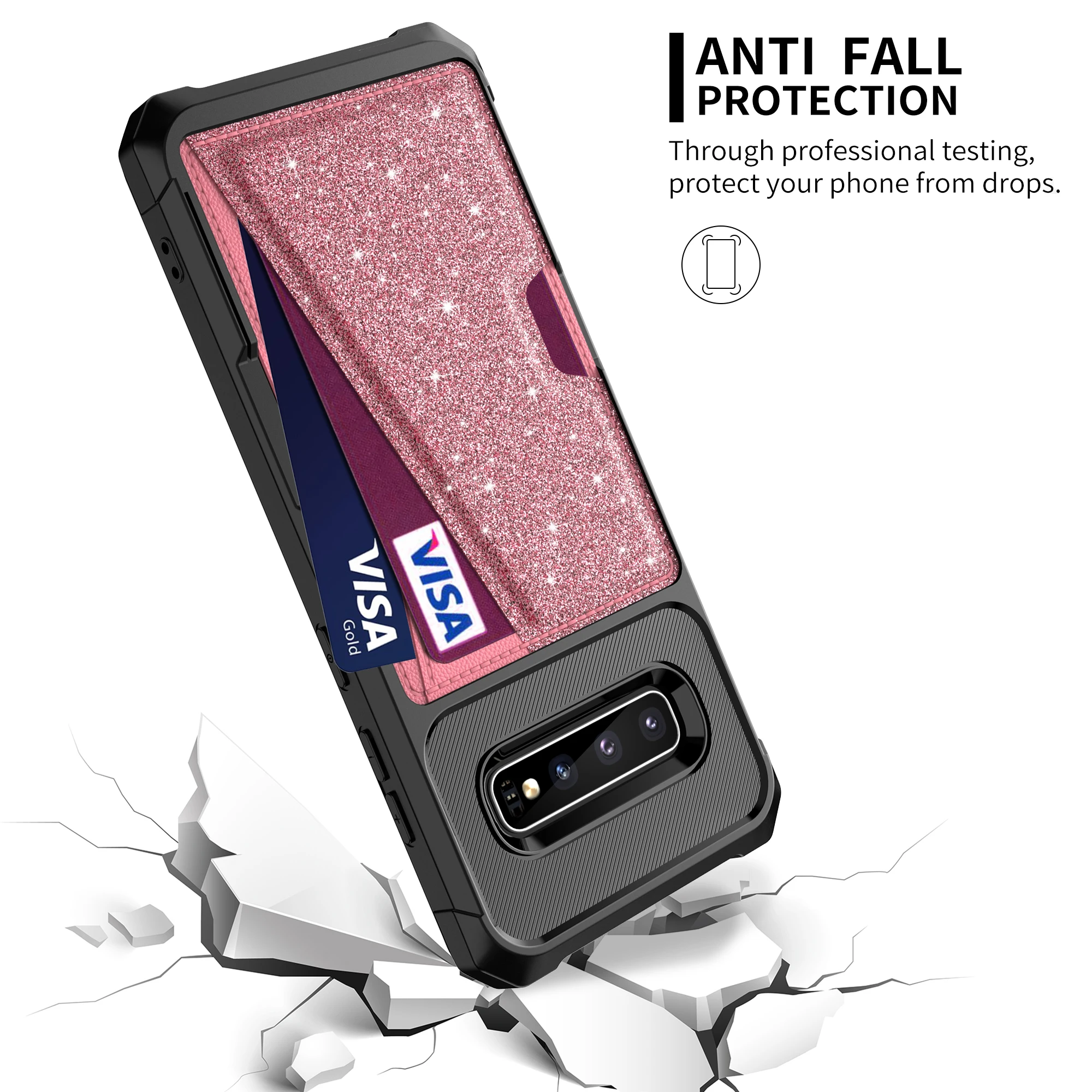 Luxury Wallet Case for samsung S9 S10 plus Cases with care holder Cover Buckle galaxy S10E mote 9 |