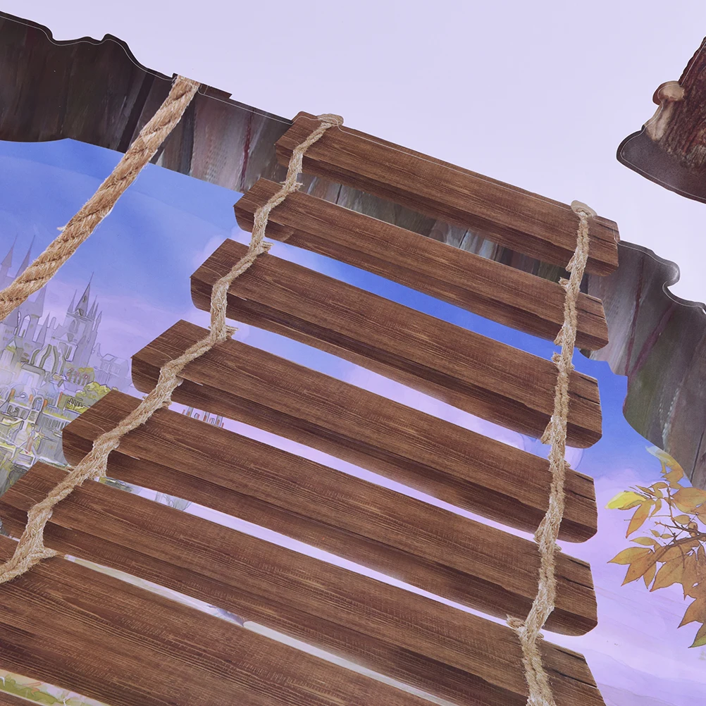 3D стены Стикеры Творческий плавающей мост разводной Настенная Home декоративные