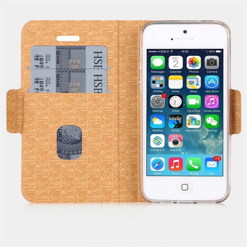 Новый для iPhone 6 S Plus Золотой коричневый милые Винтаж Стиль лоскутное кожи Apple