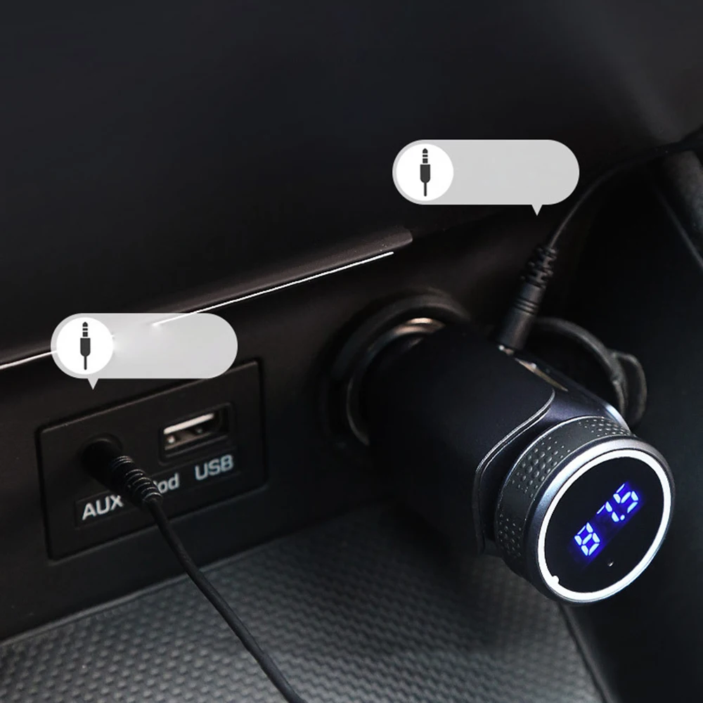 Автомобильный Bluetooth приемник T18 MP3 плеер fm передатчик tf карта AUX музыкальный