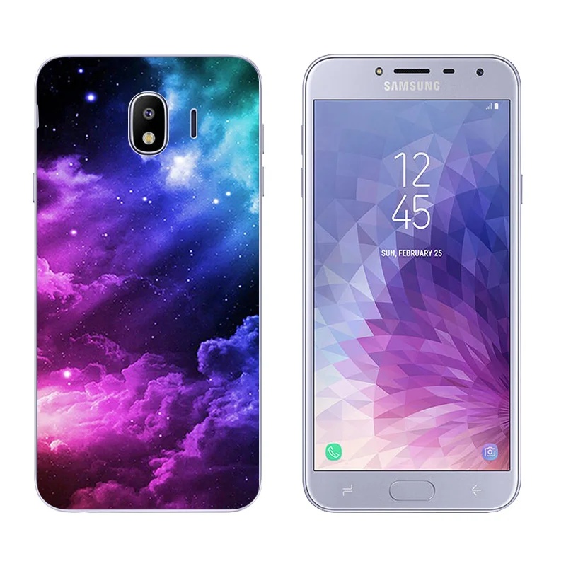 Для Galaxy J4 2018 EU версия 5 &quotмягкий силиконовый черный чехол для J400 SM-J400F из ТПУ с