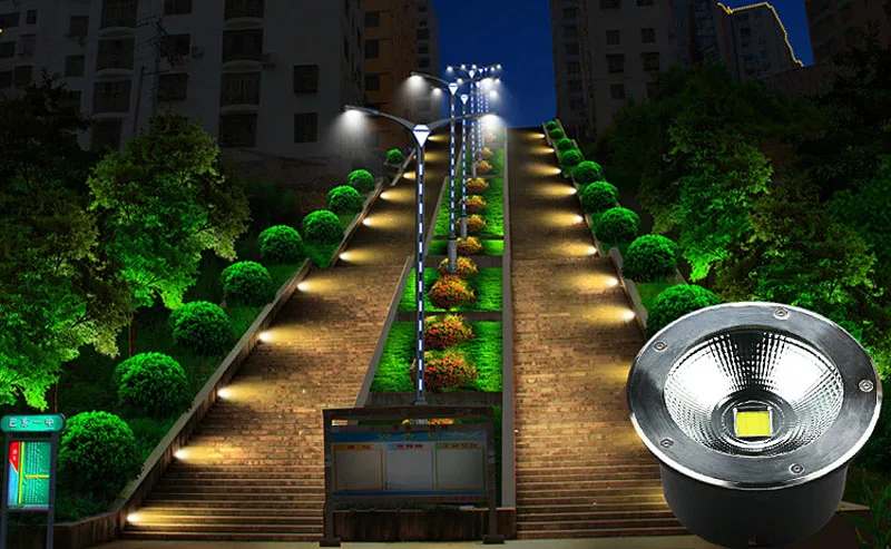 IP67 светодиодный подземный свет углубленная в землю полу lamp110V/240 V Наружная поверхность пятно света Пейзаж Сад Квадратный Путь лампы