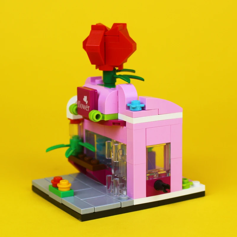 Творческий городского пейзажа цветочный магазин Совместимость с lego городские