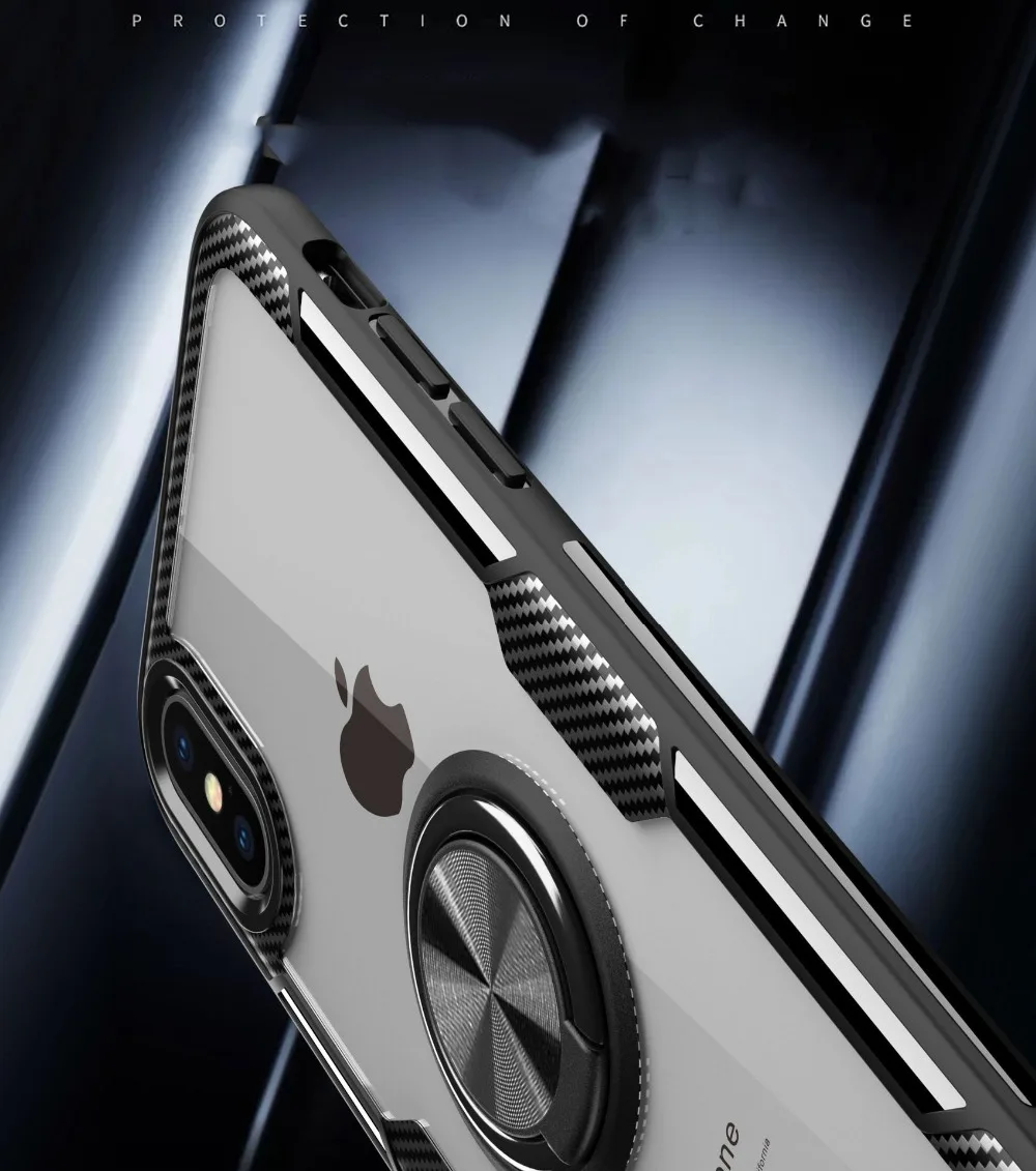 Чехол-накладка для Xiaomi Redmi Note 5 Pro Mi 8 SE прозрачный акриловый с магнитным держателем