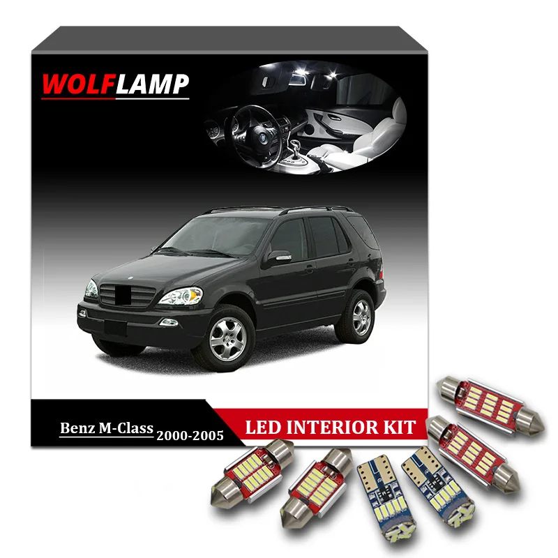 Wolflamp 15 шт. светодиодная интерьерная с canbus автомобильные фары для Mercedes Benz M-Class ML350