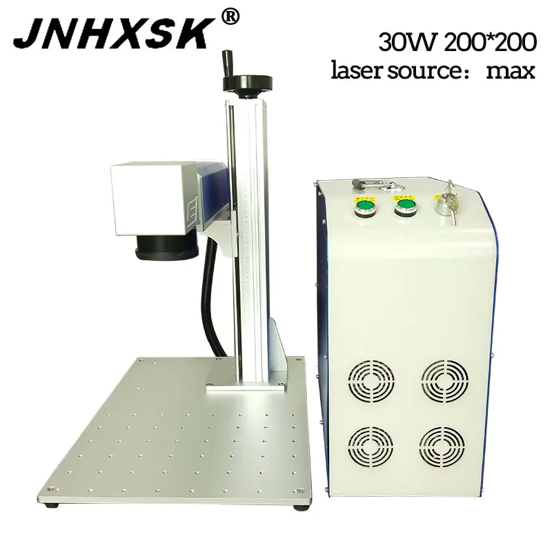 JNHXSK 200*200 мм металлическая маркировочная машина Китай 30 Вт/20 Вт сплит Galvo Tech