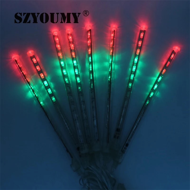 

SZYOUMY Meteor Shower Rain Tubes 20CM Outdoor LED Meteor Tube Christmas Lights 110-220V Holiday Light for New Year Decoration