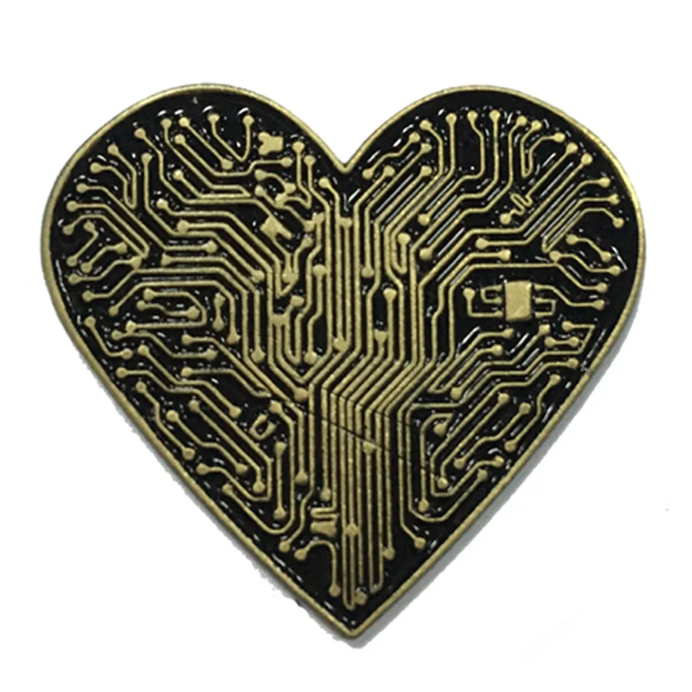 

3D Antique Bronze Love Badge Personality Fashion Metal Badge