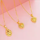 Кулон и ожерелье в форме сердца, романтичное ювелирное изделие золотого цвета для женщин и девушек, свадебный подарок, подарки для подруги, жены