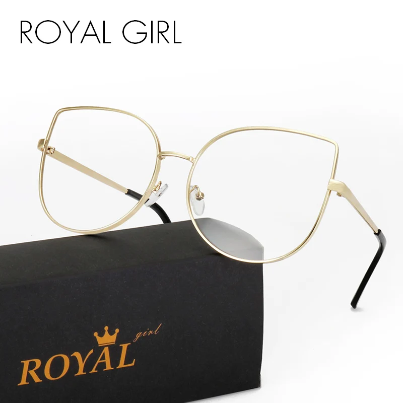 Женские солнцезащитные очки кошачий глаз ROYAL GIRL Брендовые в большой оправе с