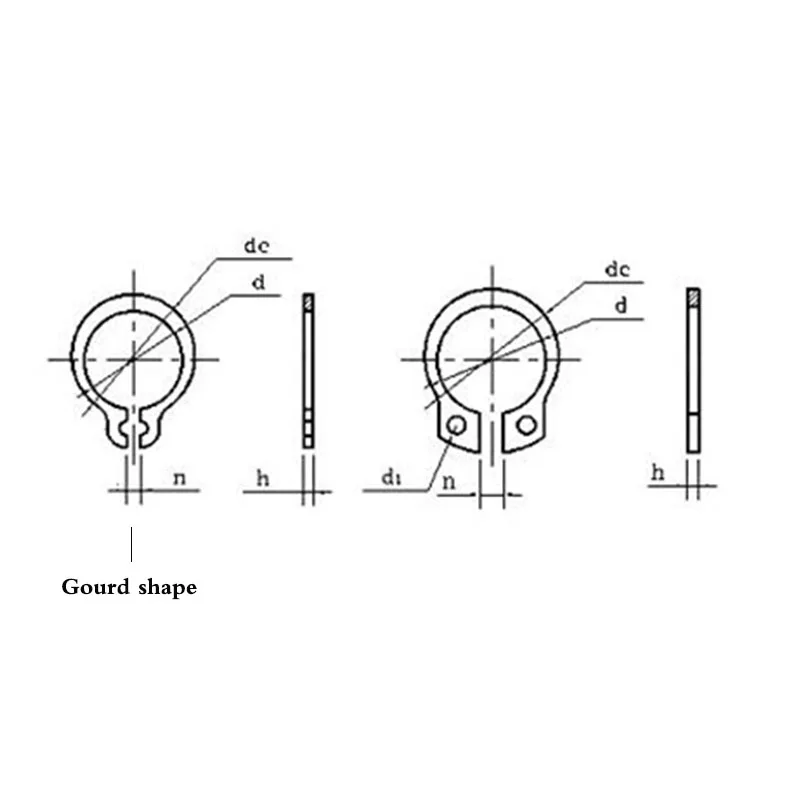 Стопорное кольцо типа C для вала стопорные кольца внешнее стопорное GB894 304 зажим