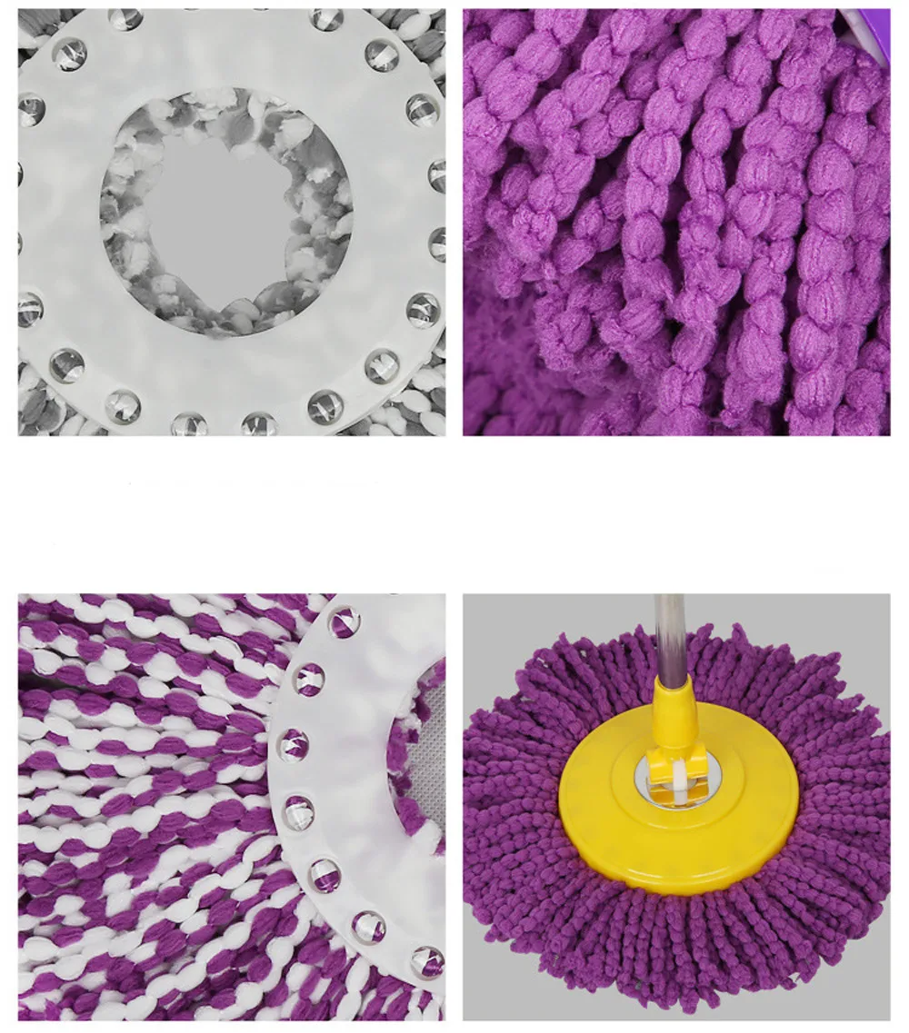 360 Degree Rotating Mop Head Easy Magic Microfiber Spinning Floor for Housekeeper Home Super-absorbent | Дом и сад