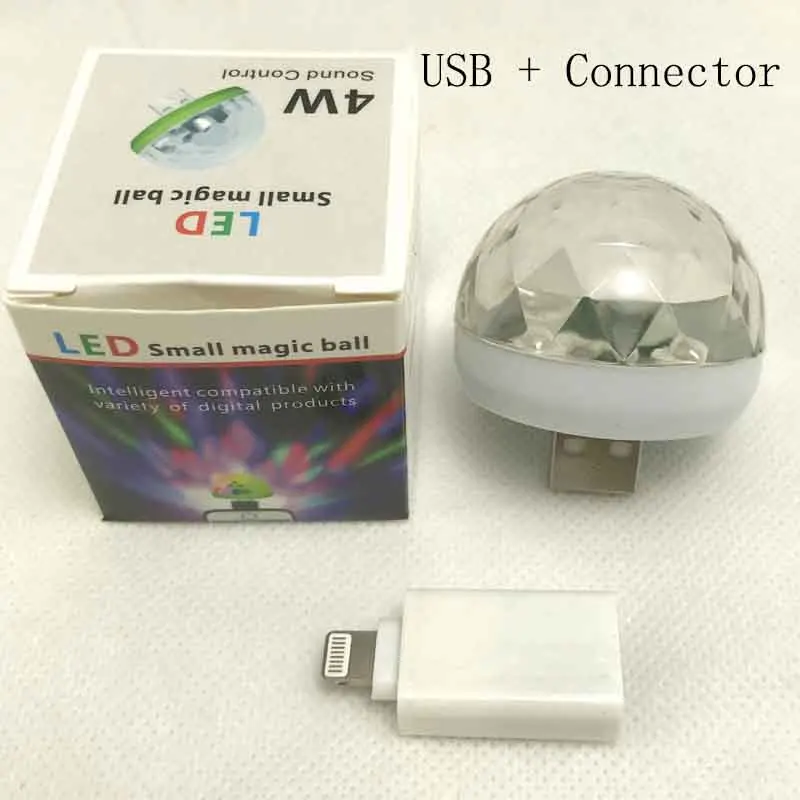 Крутой мини-автомобиль USB атмосферный свет DJ RGB красочный музыкальный звук