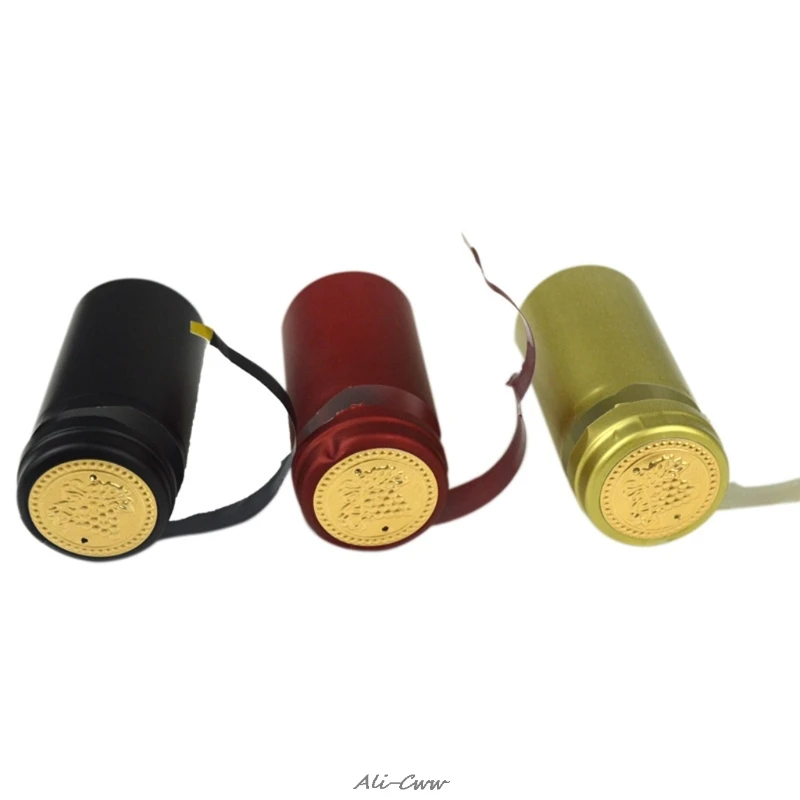 10Pcs Wine Bottle Heat Shrink Capsules Homebrew Top Cap Loose Line Peeling Easy | Дом и сад