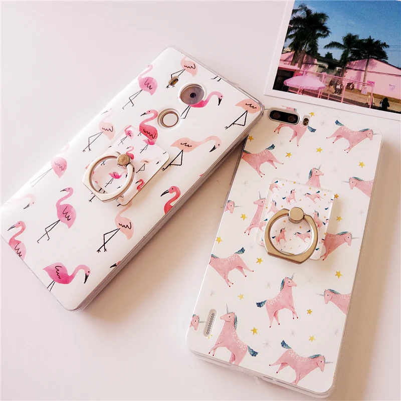 For Huawei mate 8 Case Cover Flamingo original TPU for huawei p8 lite honor 6x 6 phone cases silicone unicom 100% |