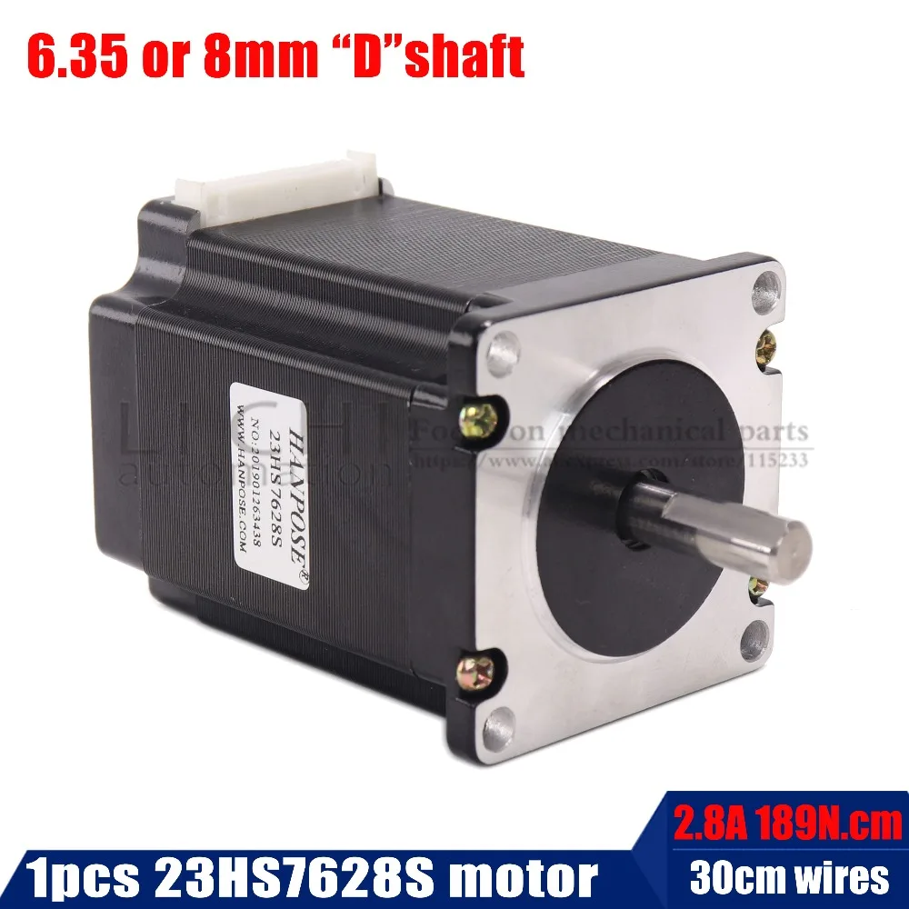 NEMA 23 шаговый двигатель 23HS7628 23HS8430 4 свинцовый 270oz in 76 мм 2.8A биполярный DM542 CE ISO ROHS