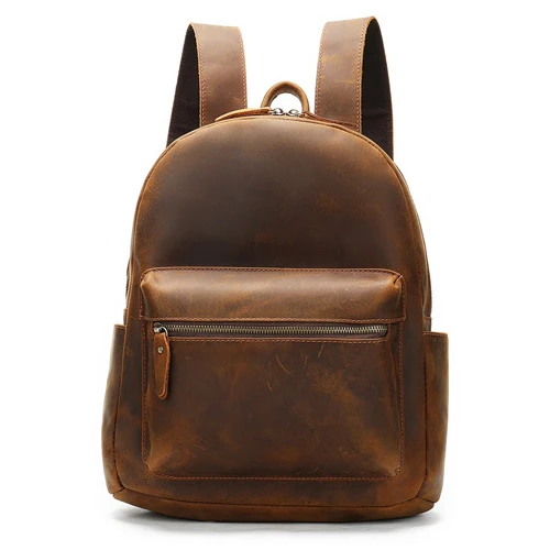 2315B4brown Кожаный мужской рюкзак WESTAL crazy horse для ноутбука, деловой рюкзак, многофункциональный рюкзак, простая сумка на плечо 2315 - Цвет: 2315B4brown