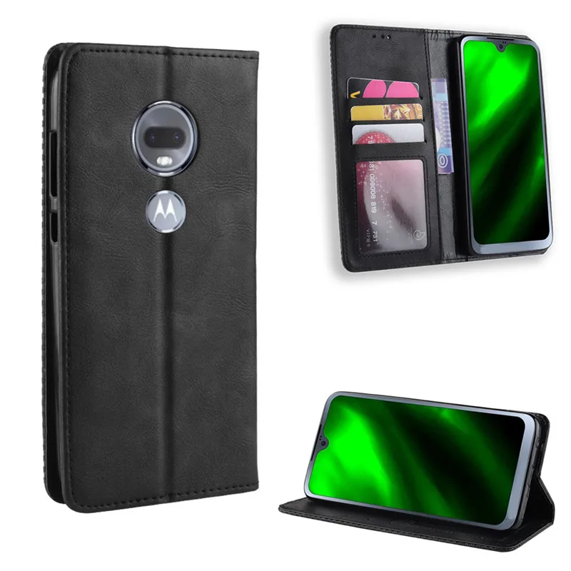Чехол книжка для Motorola Moto G7 Магнитный чехол бумажник с подставкой карт G 7 чехлы