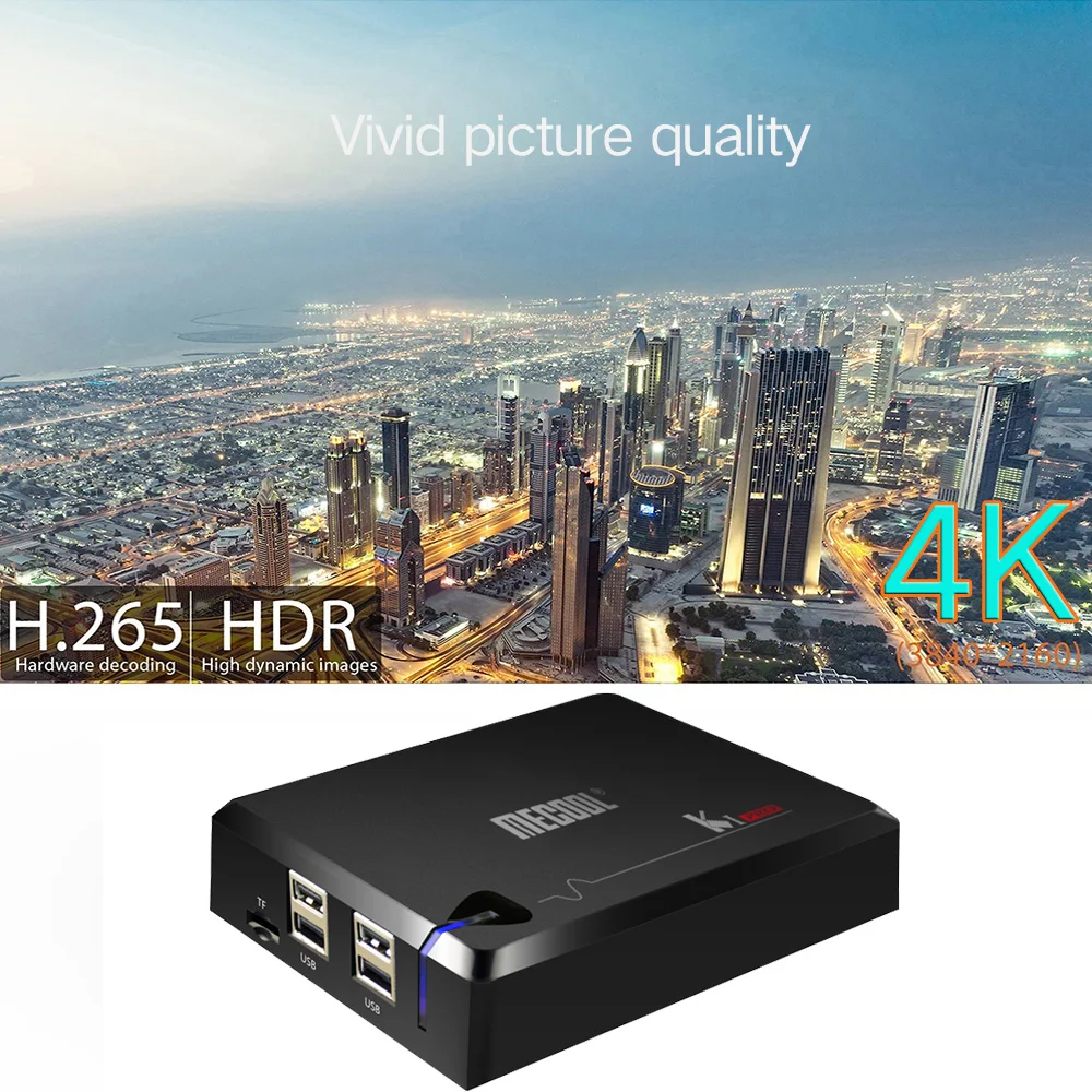 MECOOL KI PRO Android 7,1 ТВ коробка K1 pro Amlogic S905D 4 ядра 64 бит DVB-T2 DVB-S2 DVB-C 2G/16G Декодер каналов кабельного телевидения NEWCAMD