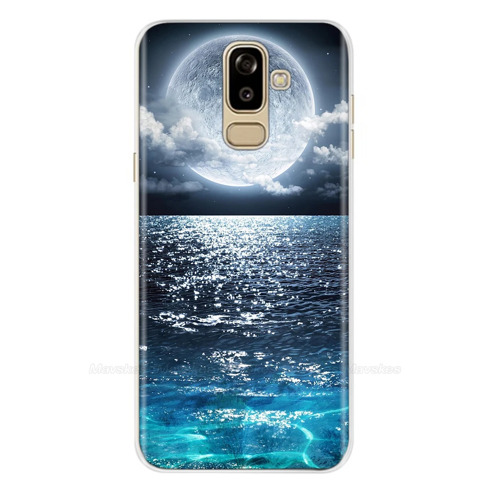 Для чехол для samsung Galaxy J8 чехол j800f j810f sm-j810f крышка цветами окрашены защитный чехол для телефона для samsung J8 чехол - Цвет: 17