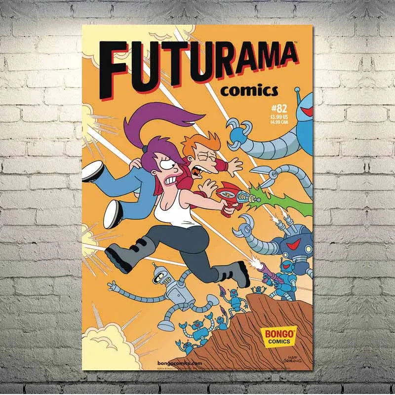 picture 4 Futurama мультфильм аниме искусство шелк Холст плакат 13x20 24x36 дюймов настенные панно-001 - Цвет: picture 4