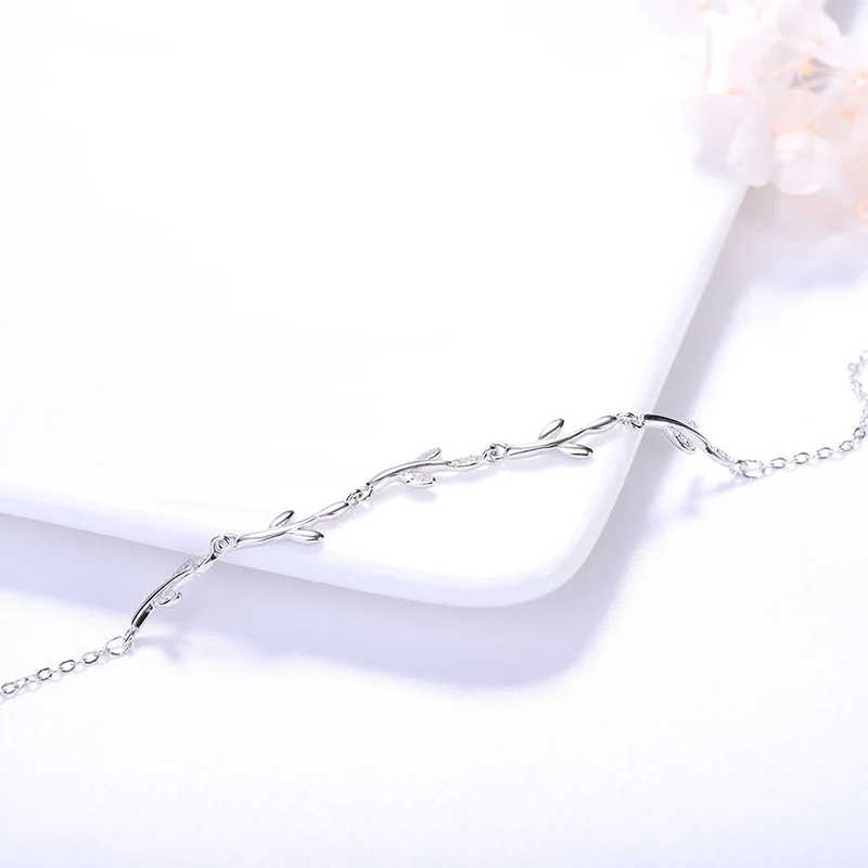 Романтичный стиль листва форма браслеты простая ветка с листьями женский