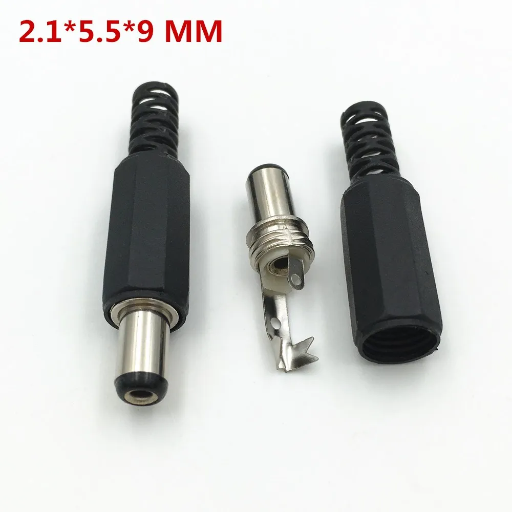 10 шт. 2,1x5,5/2,5x5,5 MM 9/14 мм DC Мужской Мощность штекер аудио выход USB гнездо Пластик Крышка для видеонаблюдения коннектор для камер