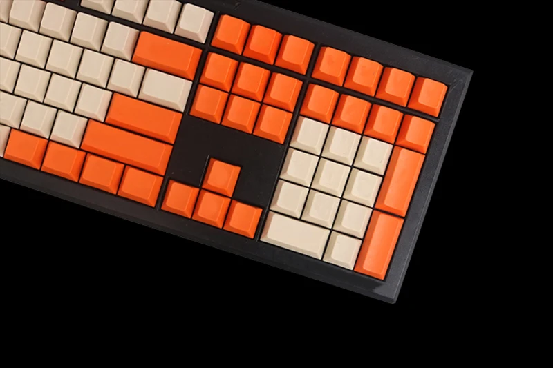 YMDK 108 клавишей оранжевый бежевый толстый pbt OEM профиль Keycap для MX переключатели