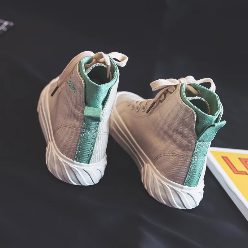 Zapatillas Deportivas Mujer; женская текстильная обувь; Вулканизированная обувь с высоким берцем на шнуровке; смешанные цвета; Новинка года; Tenis Femino; модная обувь