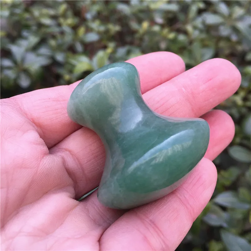 40mm Natural Green Aventurine Crystal Mushroom Lovely Polished Quartz Mineral Healing Massage Relaxation Stone | Дом и сад