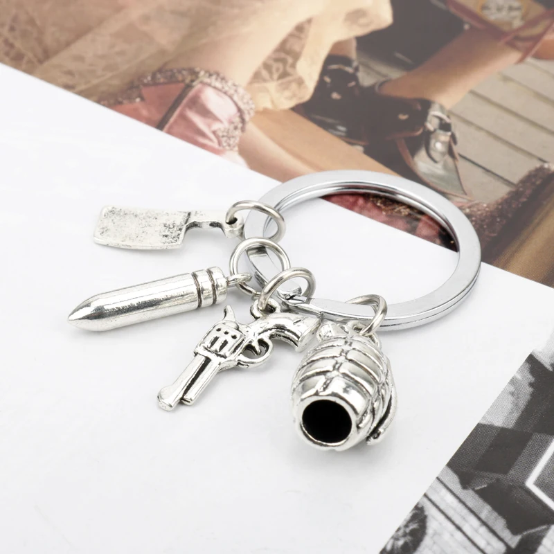 Dongsheng Jewelry брелок Сверхъестественное пистолет Bullet Knife мужские для ключей