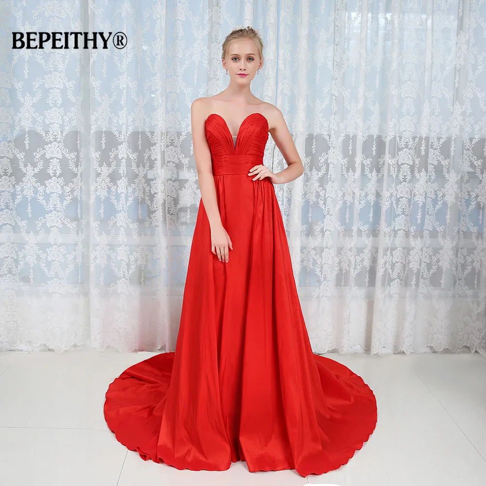 Длинное вечернее платье, Новое поступление, вечерние платья, vestido de festa Longo, быстрая, Красная тафта, распродажа онлайн