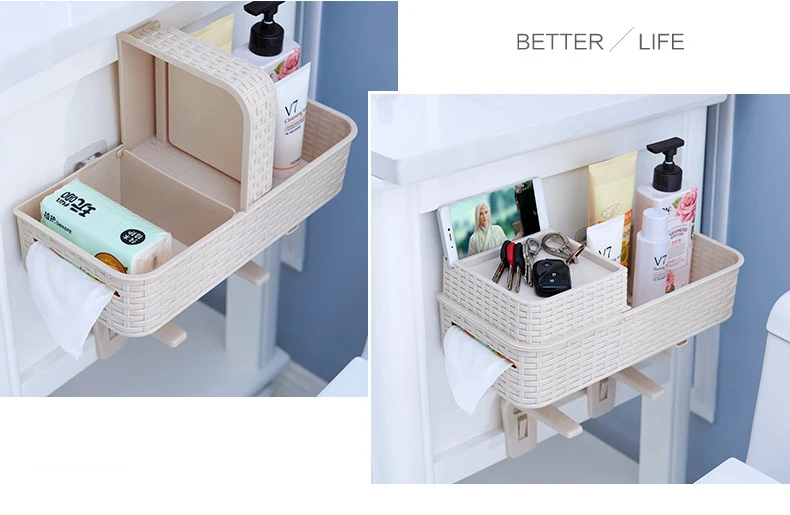 Пластик для ванной, унитаза всякой всячины стеллаж настенная Полка Space Saver