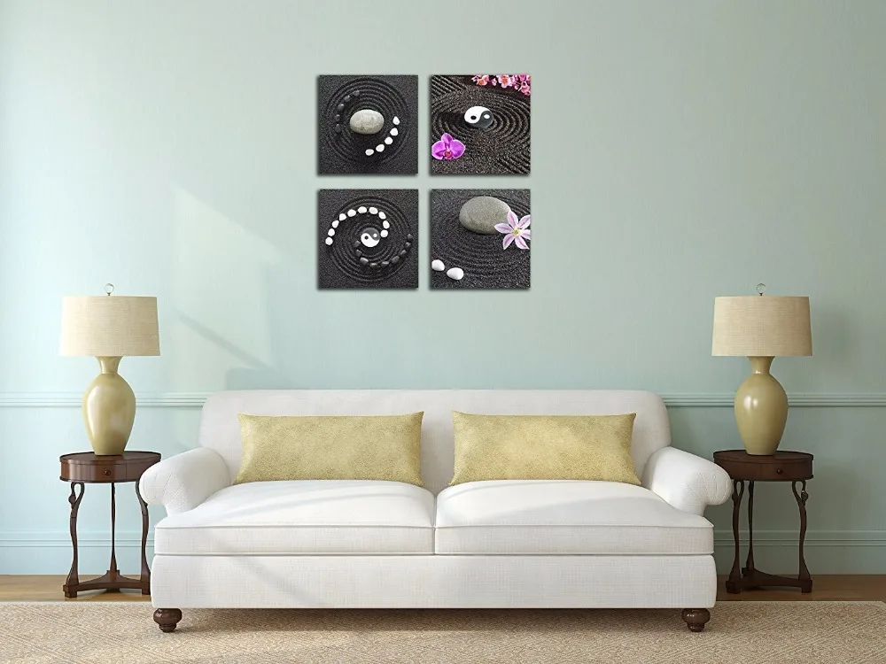 Постер с изображением сплетен Zen Stone and Yin Yang картина для домашнего декора
