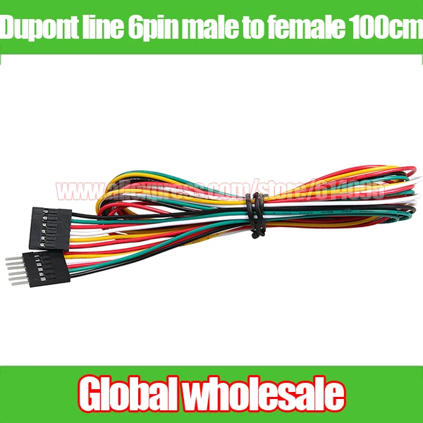 10 шт Dupont линия 6pin папа к женскому 100 см/подключение электронный провод 1 м male-female 6P