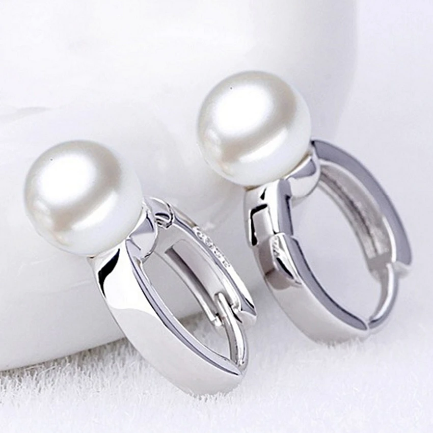 

NEHZY 925 sterling silver jewelry woman high quality pearl earrings female models of high-end simple temperament ear ornament