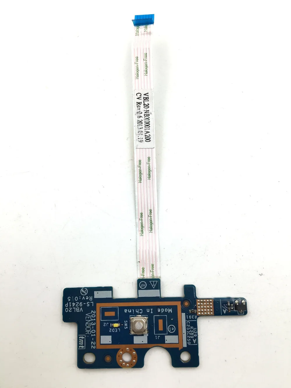 

WZSM Power Button Board with Cable for HP ZBook 15 15.6" Laptop LS-9241P