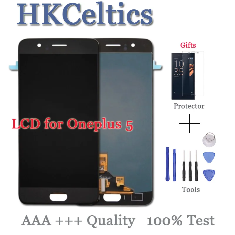 100% замена ЖК-экрана для Oneplus 5 A5000 1 + One Plus протестированный ЖК-дисплей с сенсорным