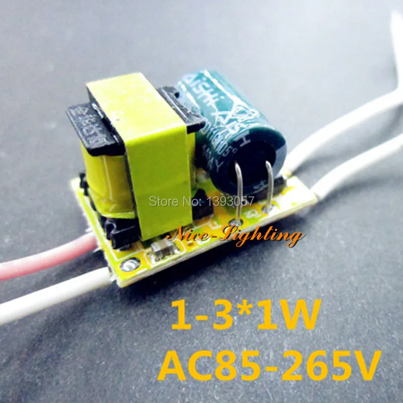 

1-3x1w Lighting Transformers, Input 85-277V 300mA 3-10V Output LED Power Driver For 110v 220v 1W 3W Lamp Diy