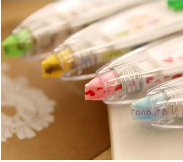 Милая Цветочная лента ручка забавная наклейка Детские канцелярские товары