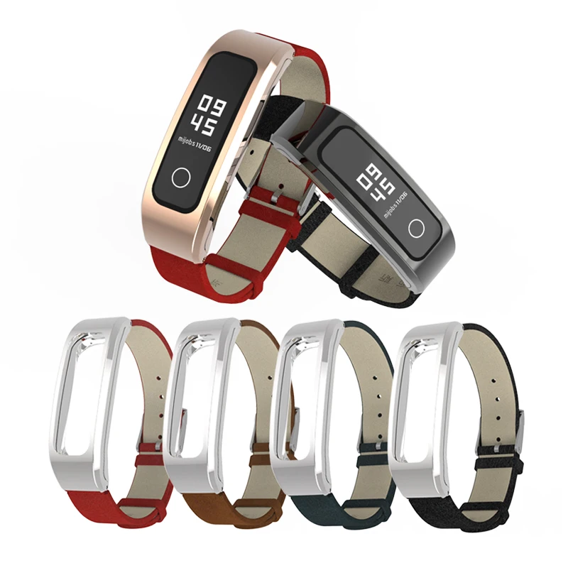 Mijobs браслет для Honor Band 4 ремешок для huawei Honor Band 4 ремешок для бега кожаный PU correa умный браслет Pulseira
