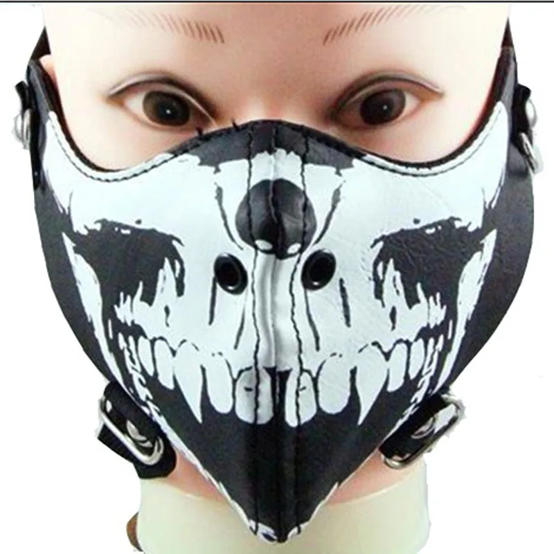 Бондажные ограничители в стиле панк рок черная белая красная|mask dust|filter dust maskmouth