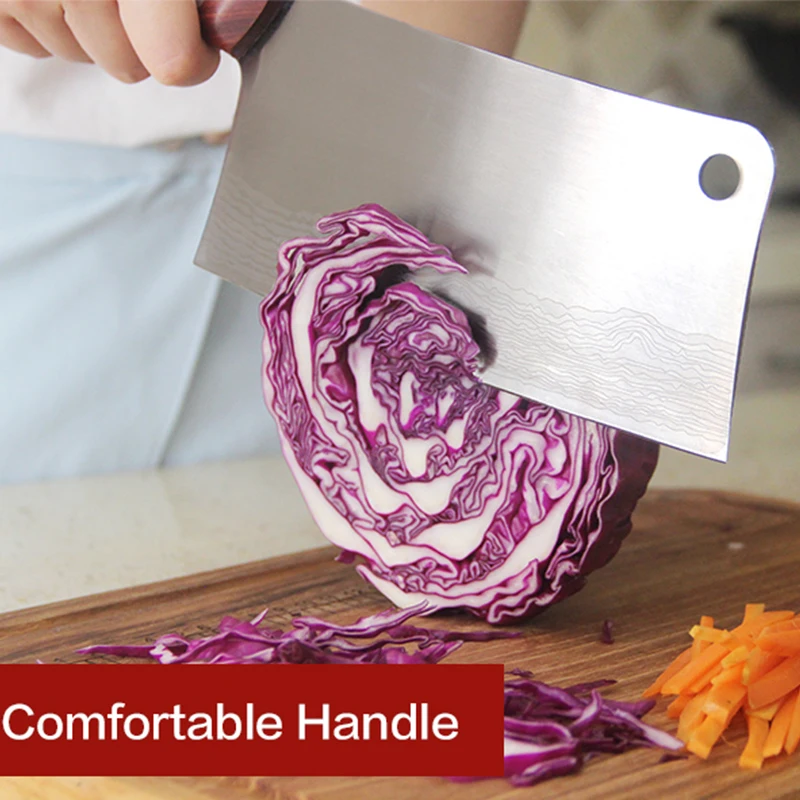 Professional Kitchen Knife Cleaver 7 inch Stainless Steel 7CR17 Meat Knife Vegetable Cutting Slicing Kitchen Accessories Tools