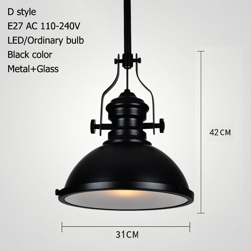 Vintage loft American chain pendant light country restaurant heavy metals industry lamp the wind restoring ancient ways