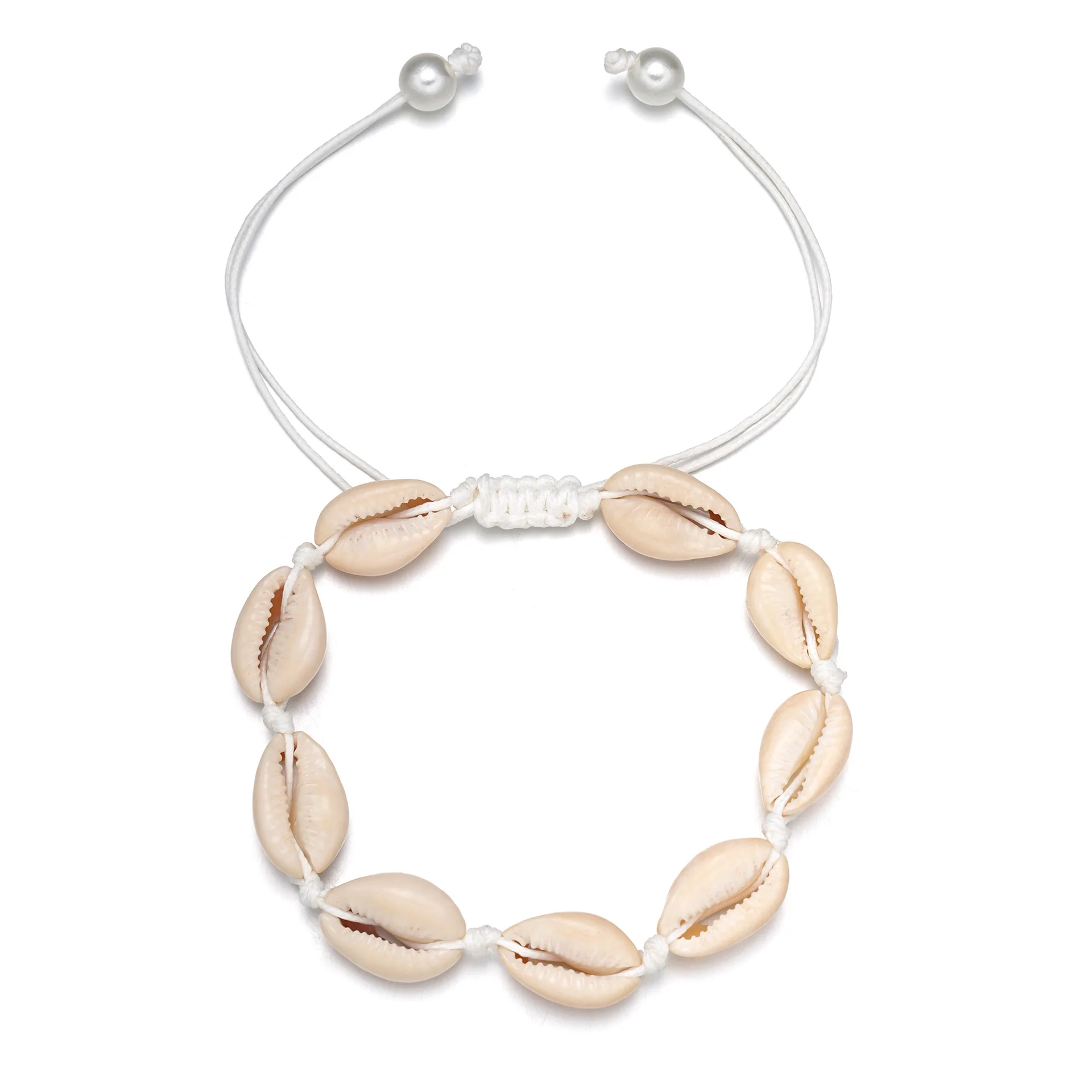 

New Fashion Natural Shell Foot Chain Anklets Personality Pearl Rope Handmade Ankle Bracelets Leg Jewelry