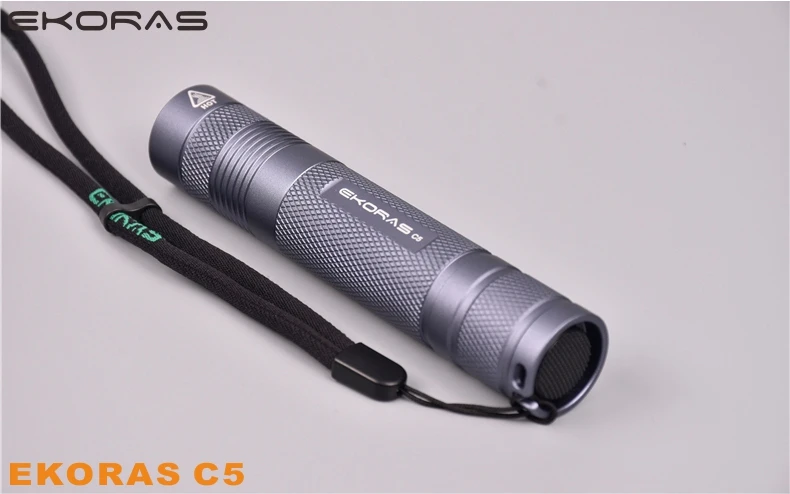 Ekoras C5 V2.0 Мощный тактический светодиодный светильник 18650 Cree XML u2 1200lm фонарь светильник с двойным переключателем индикатор питания ATR