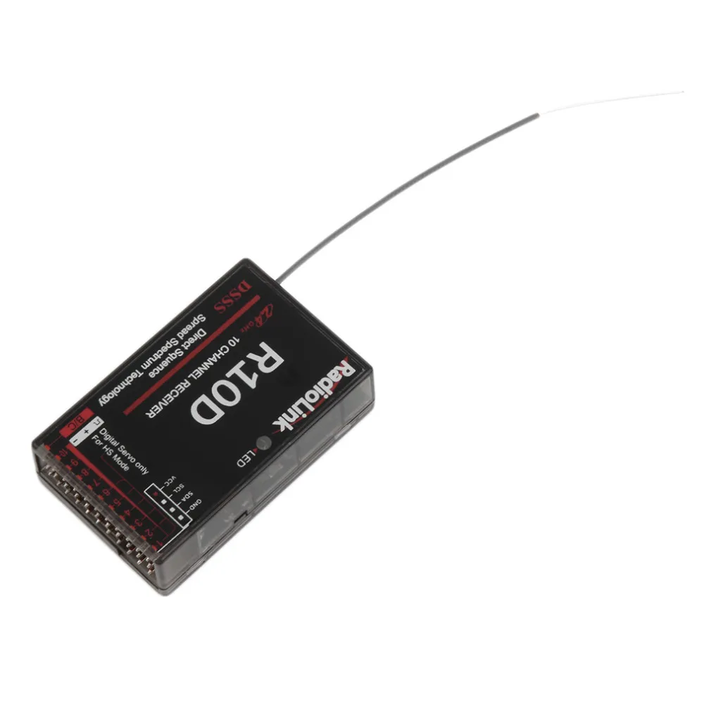 

1pcs Original RadioLink R10D 2.4G 10CH DSSS Receiver for RadioLink AT9 AT10 Transmitter RC Helicopter Multirotor Wholesale