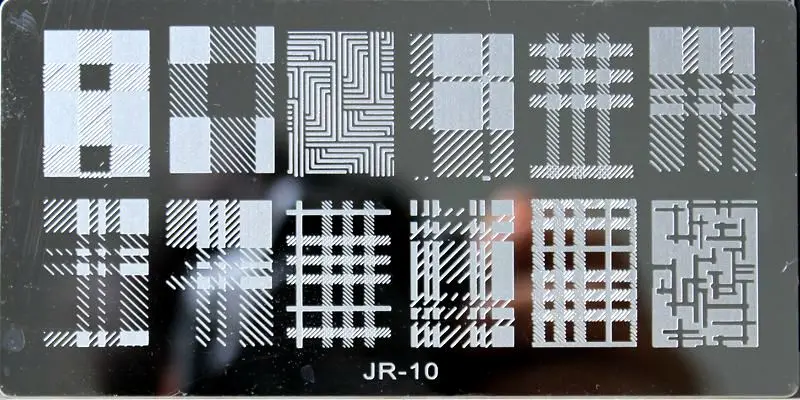 JR01-30 30 шт./компл. Jr штампованные пластины для ногтей из нержавеющей стали