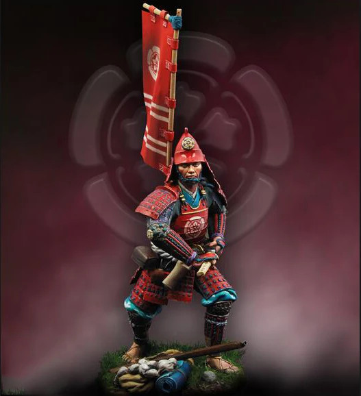 

Assembly Unpainted Scale 1/24 75mm ancient japan warrior with sword 75mm figure Historical Resin Model
