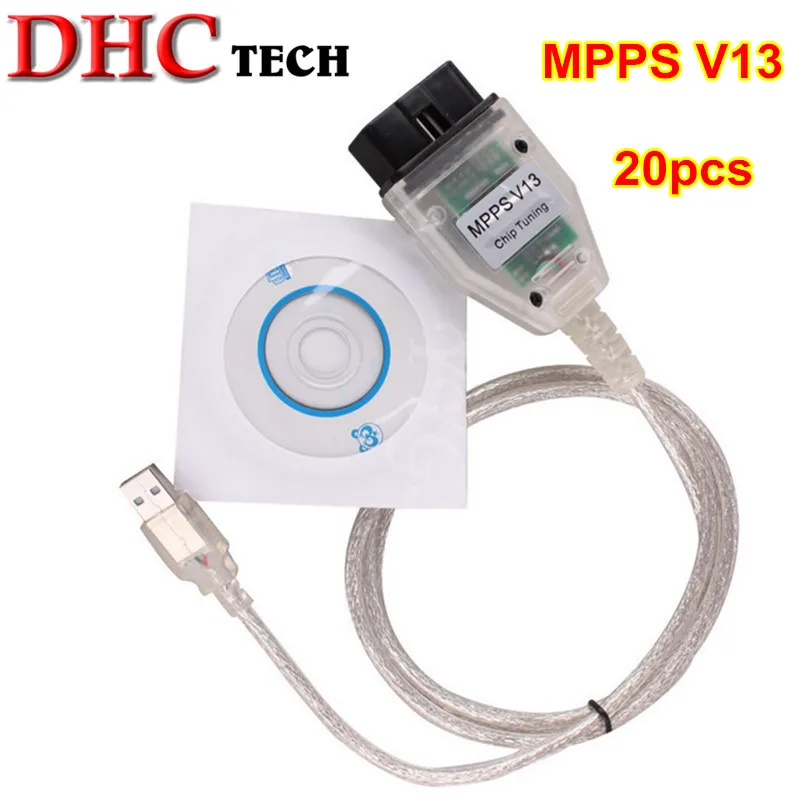 Заводская цена 20 шт DHL многоязычный SMPS MPPS V13.02 OBD CAN Flasher Чип тюнинг ECU Remap OBD2 v13